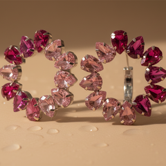 Kristall-Creolen mit Wasser