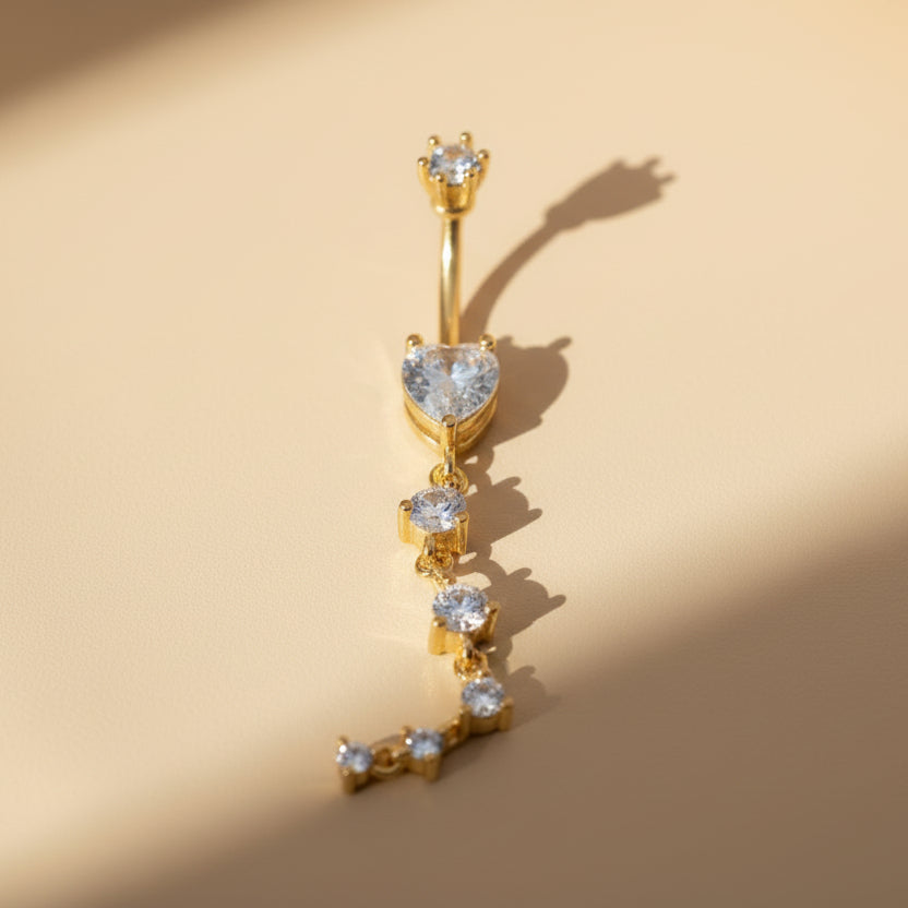 Bauchnabelpiercing Herz