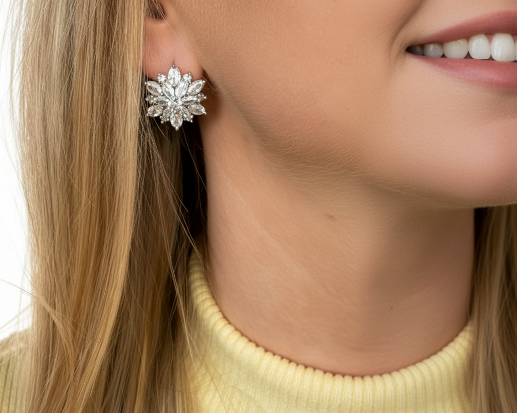 Bold Crystal Star Earring