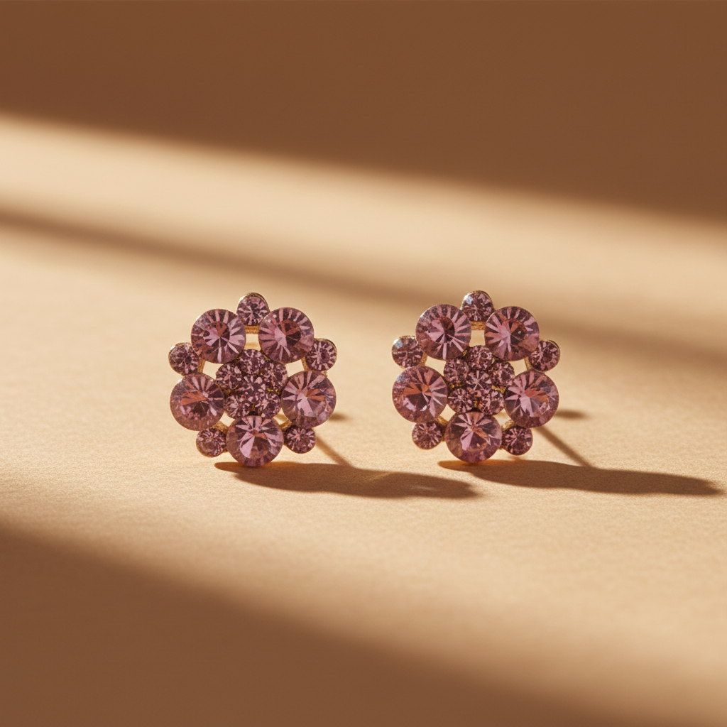 Rosa Studs mit Wasser